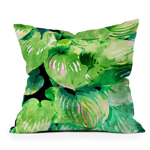 83 Oranges Colors Of The Jungle Outdoor Throw Pillow