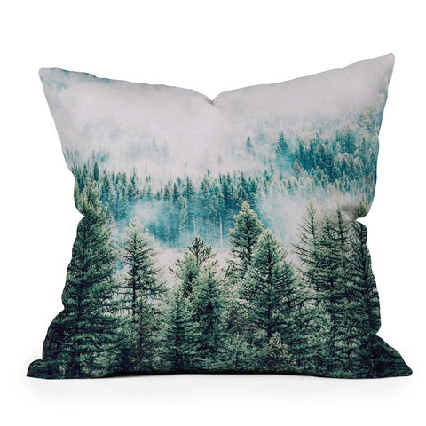 83 Oranges Forest And Fog Outdoor Throw Pillow