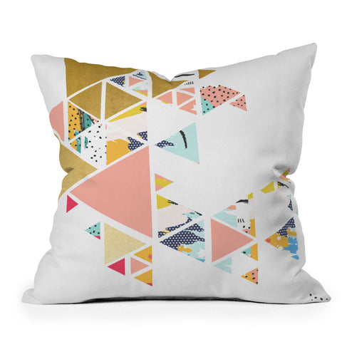 83 Oranges Geometric Abstraction Outdoor Throw Pillow