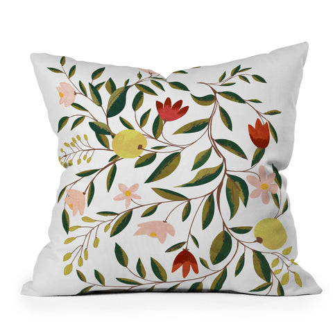 83 Oranges Lovely And Fine Outdoor Throw Pillow