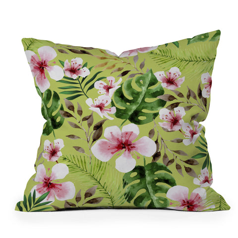 83 Oranges Lovely Floral Outdoor Throw Pillow