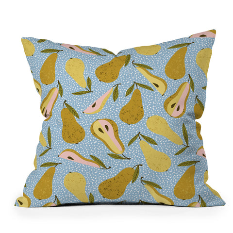 83 Oranges Nothing As It Pears To Be Outdoor Throw Pillow