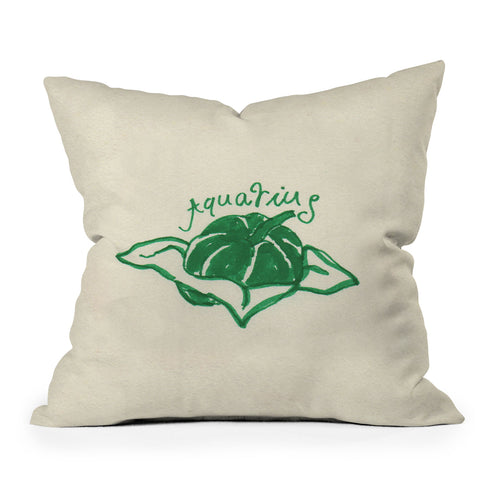 adrianne aquarius tomato Throw Pillow
