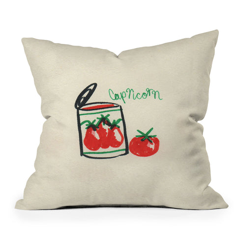 adrianne capricorn tomato Throw Pillow