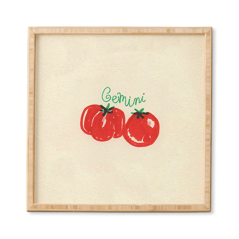 adrianne gemini tomato Framed Wall Art