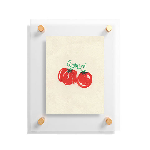 adrianne gemini tomato Floating Acrylic Print