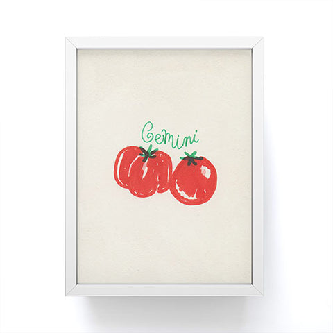 adrianne gemini tomato Framed Mini Art Print