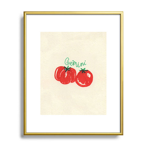 adrianne gemini tomato Metal Framed Art Print