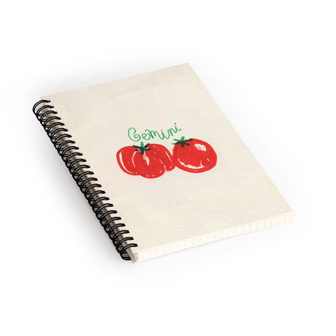 adrianne gemini tomato Spiral Notebook