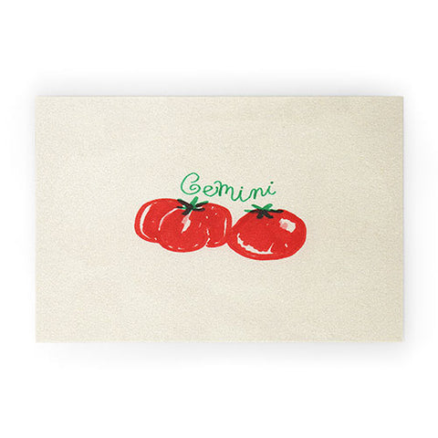 adrianne gemini tomato Welcome Mat