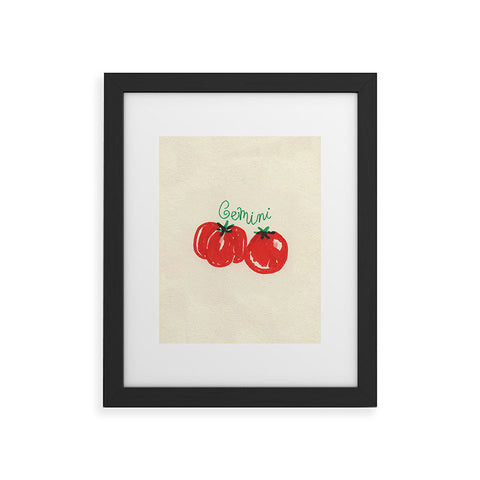 adrianne gemini tomato Framed Art Print