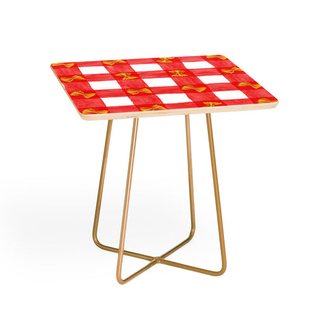 adrianne Gingham Pasta Side Table