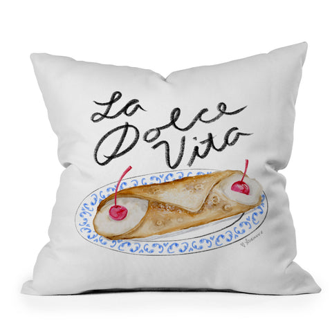 adrianne La Dolce Vita Outdoor Throw Pillow