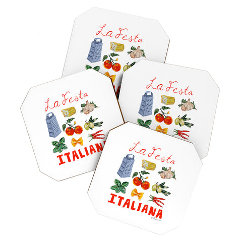 adrianne La Festa Italiana Coaster Set