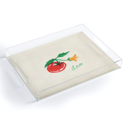 adrianne leo tomato Acrylic Tray