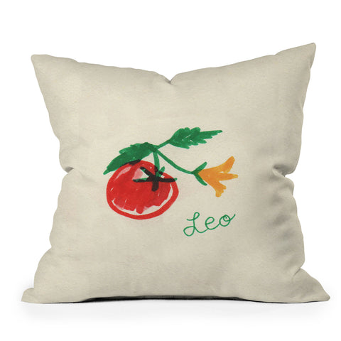 adrianne leo tomato Throw Pillow