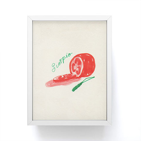 adrianne scorpio tomato Framed Mini Art Print