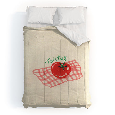 adrianne taurus tomato Comforter