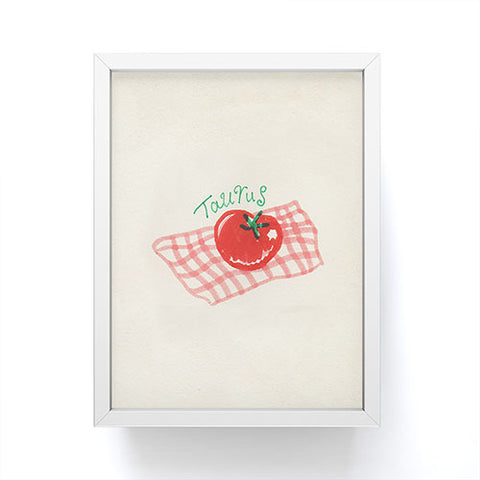 adrianne taurus tomato Framed Mini Art Print