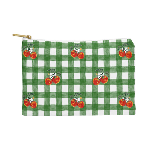adrianne Tomato Gingham Pouch