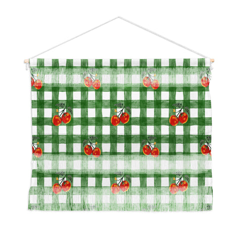 adrianne Tomato Gingham Wall Hanging Landscape