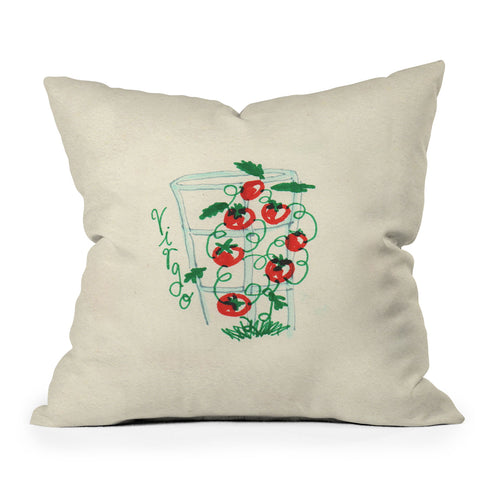 adrianne virgo tomato Outdoor Throw Pillow