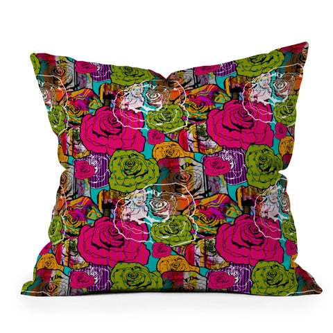 Aimee St Hill Bright Roses Outdoor Throw Pillow