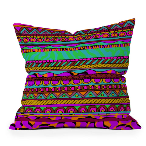 Aimee St Hill Bright Tribal Outdoor Throw Pillow