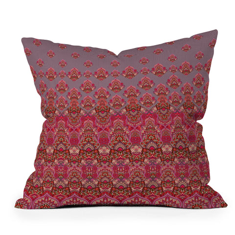 Aimee St Hill Farah Blooms Red Outdoor Throw Pillow