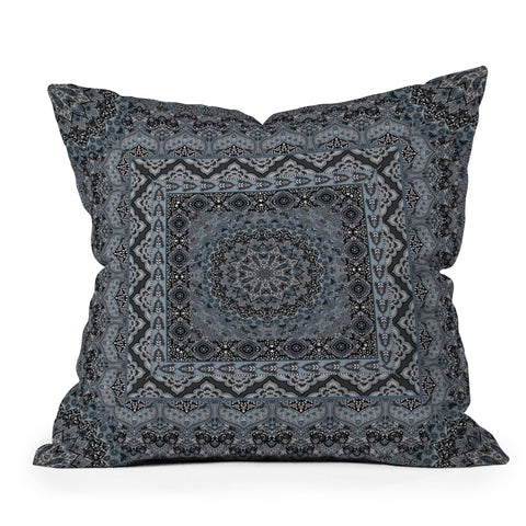 Aimee St Hill Farah Squared Gray Outdoor Throw Pillow