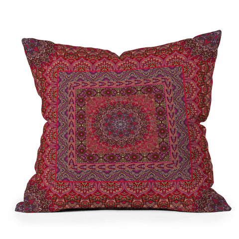 Aimee St Hill Farah Squared Red Outdoor Throw Pillow