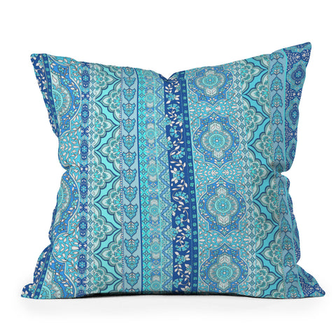 Aimee St Hill Farah Stripe Blue Outdoor Throw Pillow