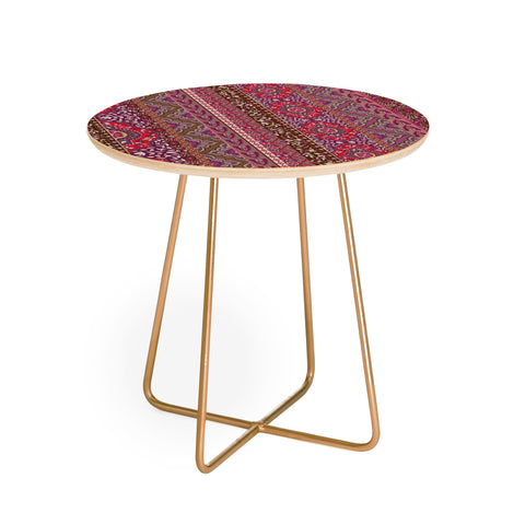 Aimee St Hill Farah Stripe Red Round Side Table