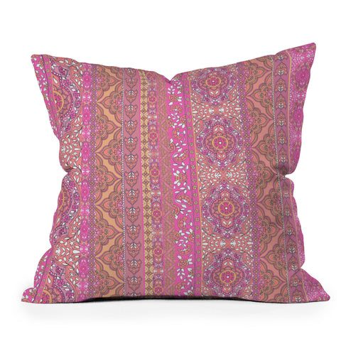 Aimee St Hill Farah Stripe Soft Blush Outdoor Throw Pillow