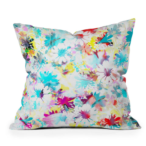 Aimee St Hill Floral 4 Outdoor Throw Pillow