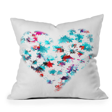 Aimee St Hill Floral Heart Outdoor Throw Pillow