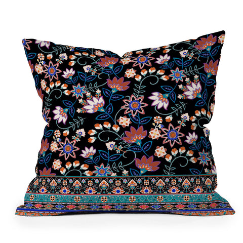 Aimee St Hill Semera Floral Midnight Outdoor Throw Pillow