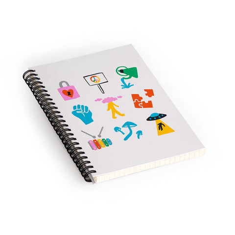 Aley Wild Aquarius Emoji Spiral Notebook