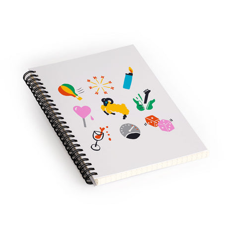 Aley Wild Aries Emoji Spiral Notebook