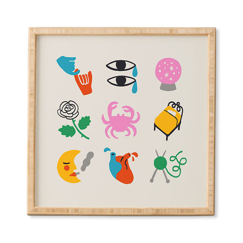 Aley Wild Cancer Emoji Framed Wall Art