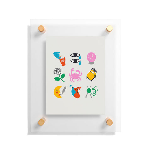 Aley Wild Cancer Emoji Floating Acrylic Print