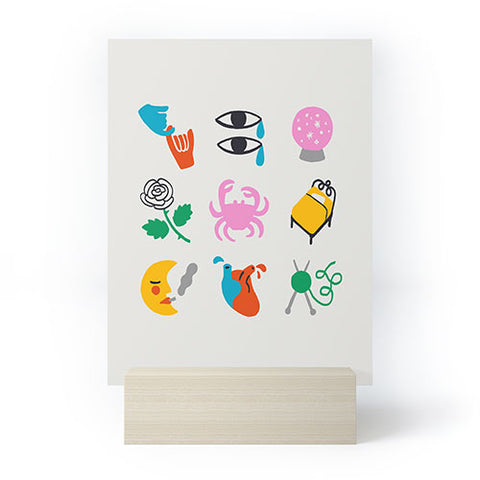 Aley Wild Cancer Emoji Mini Art Print