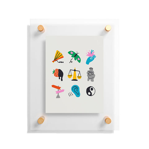 Aley Wild Libra Emoji Floating Acrylic Print