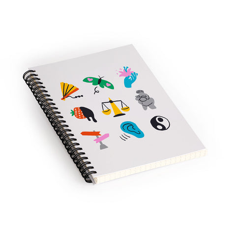 Aley Wild Libra Emoji Spiral Notebook