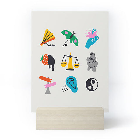 Aley Wild Libra Emoji Mini Art Print
