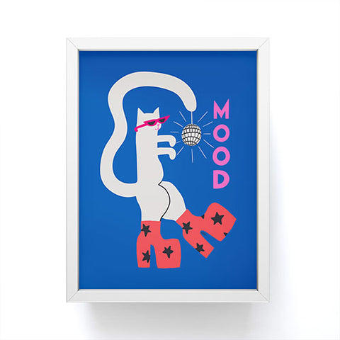 Aley Wild Mood Cat Framed Mini Art Print