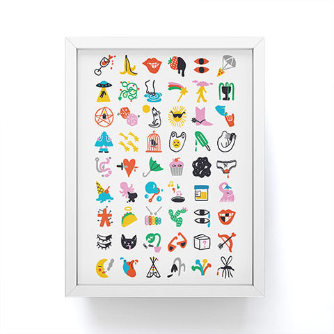 Aley Wild Relevant Symbols Framed Mini Art Print