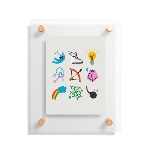 Aley Wild Sagittarius Emoji Floating Acrylic Print
