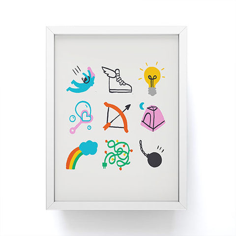 Aley Wild Sagittarius Emoji Framed Mini Art Print