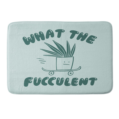 Aley Wild What The Fucculent Memory Foam Bath Mat